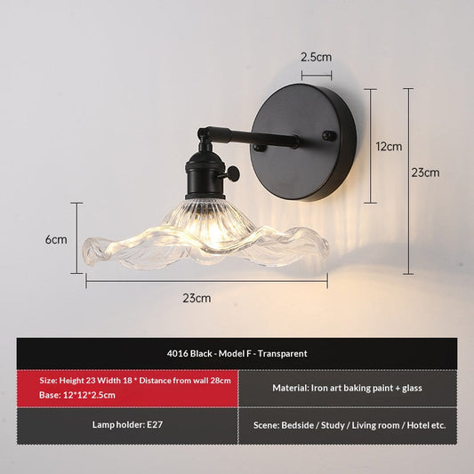 Retro Thickened Glass Colored Wall Lamp